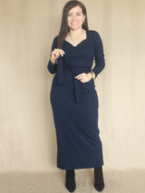 MAXIVESTIDO RIB ESCOTE CORAZÓN