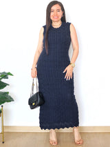MAXIVESTIDO TEJIDO ONDAS