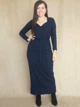 MAXIVESTIDO RIB ESCOTE CORAZÓN