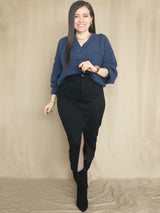 FALDA MIDI ABERTURA CENTRAL