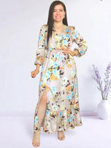 MAXIVESTIDO 2 TIEMPOS ESTAMPADO NUDE