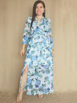 MAXIVESTIDO FULL BOBOS CON PRETINA ESTAMPADO HUESO