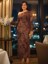 MAXIVESTIDO MESH ASIMÉTRICO