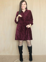 VESTIDO CORTO CAPA CAMISERO GAMUZADO