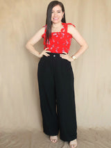 TOP MULTIAGUJA CON LAZOS ESTAMPADO