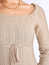 VESTIDO MIDI CUELLO CUADRADO IMPORTADO