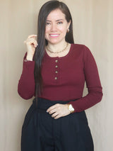 POLO RIB BOTONES EN BUSTO