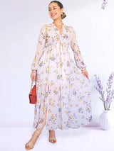MAXIVESTIDO FULL BOBOS FLORES LILAS