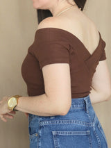 POLO RIB OFF SHOULDER ESCOTE V