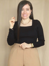 POLO RIB ESCOTE CUADRADO