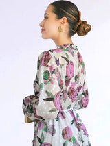VESTIDO MIDI FULL BOBOS CON PRETINA ESTAMPADO HUESO