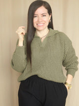 SWEATER CUELLO CAMISERO