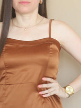 MAXIVESTIDO TIRAS ESPALDA MULTIAGUJA TOFFEE ENTERO