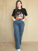 PANTALÓN PALAZO JEAN SEMI ESTRETCH