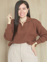 SWEATER CUELLO CAMISERO