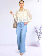 PANTALÓN PALAZO JEAN KALESSY