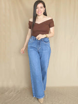 POLO RIB OFF SHOULDER ESCOTE V