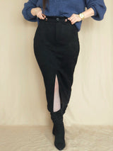 FALDA MIDI ABERTURA CENTRAL