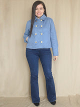 ABRIGO CORTO BOTONES CON POLAR