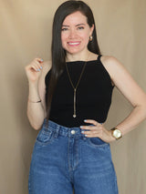 POLO RIB CUELLO RECTO ALTO