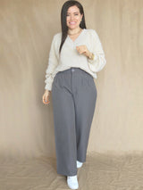 PANTALÓN PALAZO SASTRE RAYAS