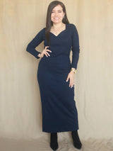 MAXIVESTIDO RIB ESCOTE CORAZÓN