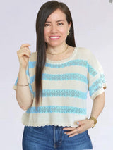 POLO TEJIDO CON FRANJAS