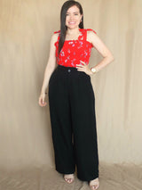 TOP MULTIAGUJA CON LAZOS ESTAMPADO