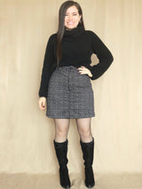 FALDA SHORT TWEED
