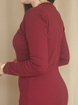 MAXIVESTIDO RIB ABERTURA DELANTERA