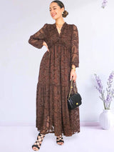 MAXIVESTIDO FULL BOBOS CHOCOLATE