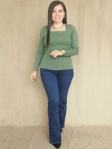 POLO RIB ESCOTE CUADRADO