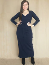 MAXIVESTIDO RIB ESCOTE CORAZÓN