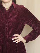 VESTIDO CORTO CAPA CAMISERO GAMUZADO