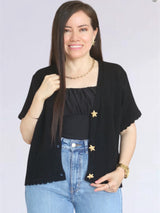 CARDIGAN TEJIDO ESTRELLA