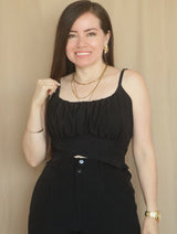 TOP TIRAS BUSTO RECOGIDO EN V