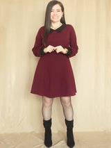 VESTIDO CORTO CON CUELLO