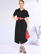 MAXIVESTIDO CAMISERO CON PINZAS