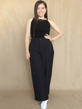 PANTALÓN PALAZO SASTRE RAYAS