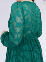 VESTIDO CORTO 2 CAPAS VERDE