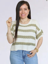 POLO TEJIDO CON FRANJAS