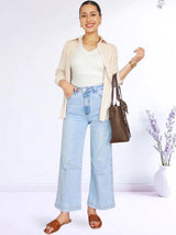 PANTALÓN SEMI PALAZO JEAN PETIT