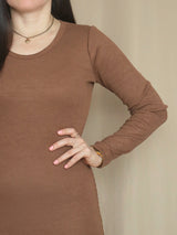 MAXIVESTIDO RIB BOTONES COSTADO