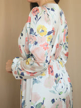 MAXIVESTIDO 3 TIEMPOS ESTAMPADO CREMOSO