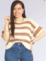 POLO TEJIDO CON FRANJAS