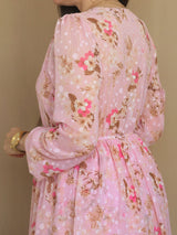 VESTIDO CORTO 2 CAPAS ESTAMPADO ROSA