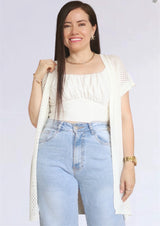 CARDIGAN TEJIDO MANGA CERO