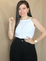 POLO RIB CUELLO RECTO ALTO