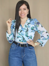 BLUSA LAZO ESTAMPADA