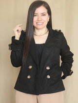 ABRIGO CORTO HEBILLAS CON POLAR